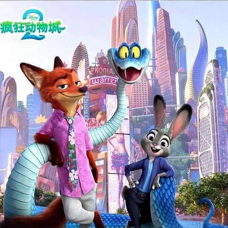 카툰 애니메이션 핫토이즈 3개 세트 크레이지 주토피아 2 핸드메이드 피규어 인형 귀여운 토끼 주디 폭스 닉 스네이크 게리 모델 인형 장식품