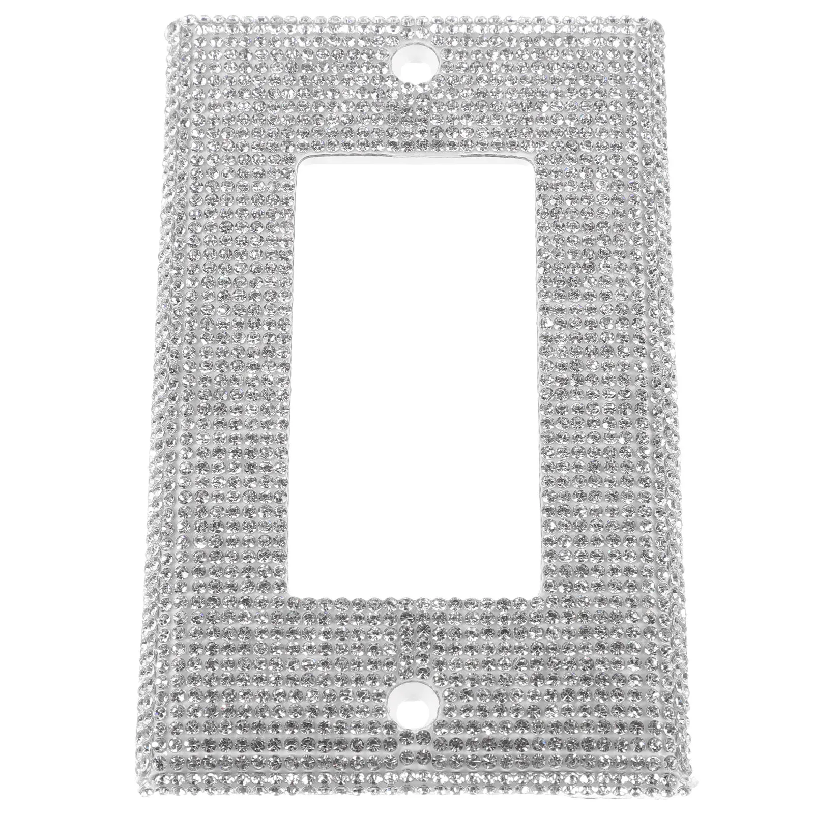 1-Slot Bling Rhinestone Light Switch Cover Premium Pc Wall Plate Decorative Outlet Cover Sparkling Mirror Finish for Home Office