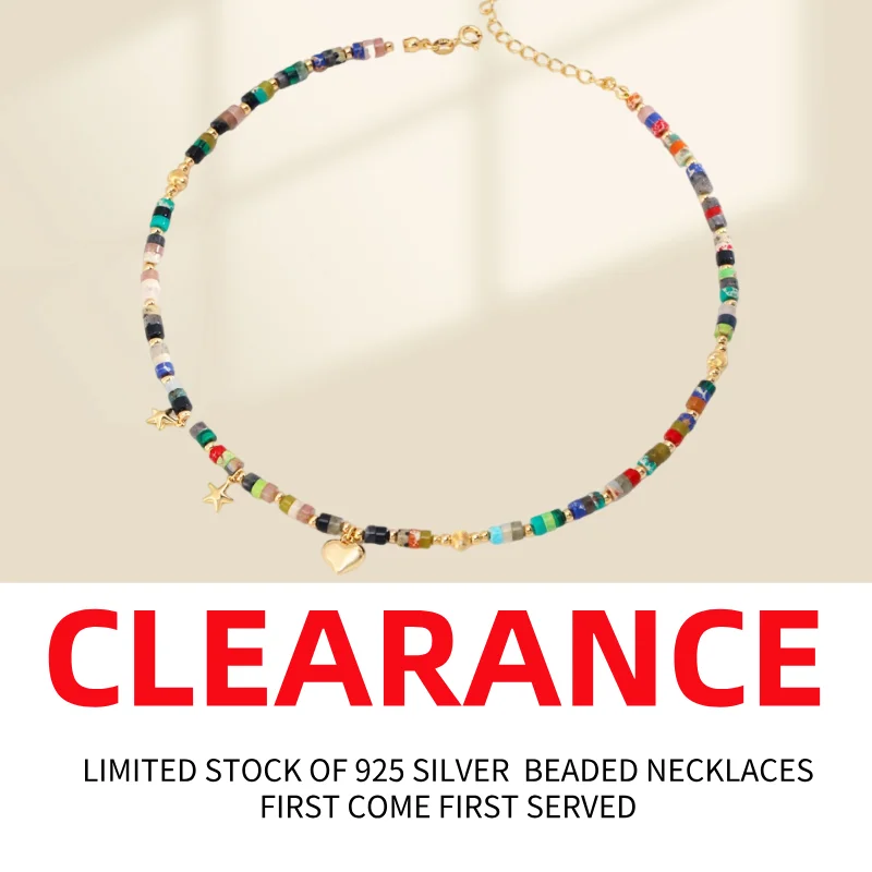 GEEZENCA 925 Sterling Silver Pearl Lapis Lazuli Colored Stone Beads Strand Necklace Clearance Limited Stock First Come First Get