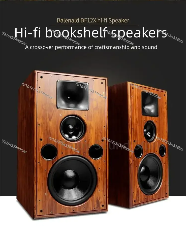 A-1321 12 Inch Passive Bookshelf Speaker HIFI Fever 3 Frequency Horn Tweeter Double Guide Hole 180W 4/8Ohm