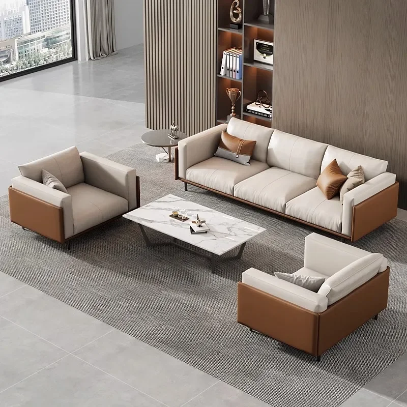 Office Furniture Commercial Modern Reception Sofa Office Sofa Leather Office Sofa Set Furniture