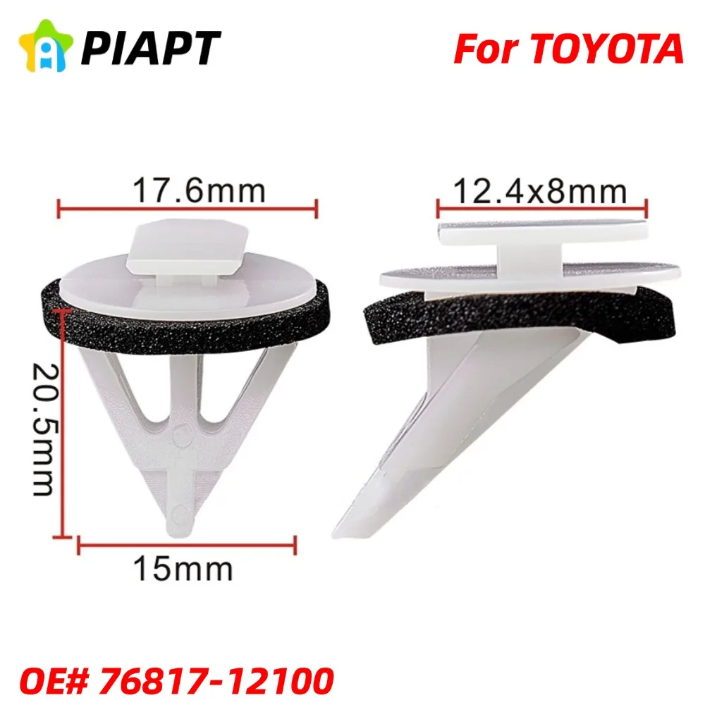 8pcs OE#76817-12100 Compatible With For Toyota Lexus Corolla Altis Back Door Outside Garnish Clips