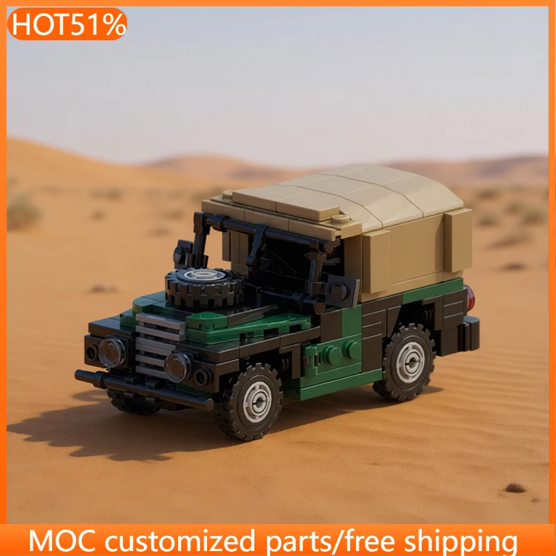 

206 деталей, конструктор «Бронированная машина Land Rover», легкая серия 3, MOC, модульный конструктор, DIY, подарок для мальчиков на праздник