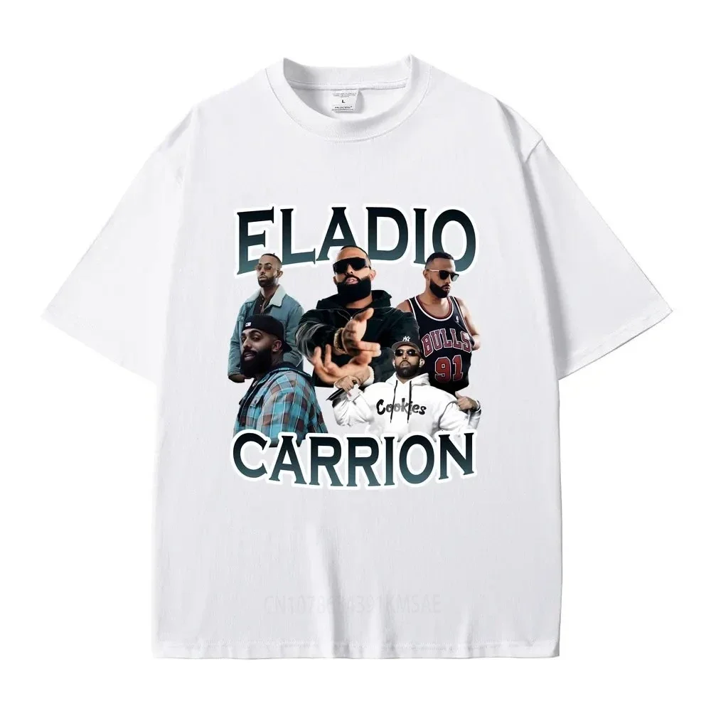 Rapper Eladio Carrion Graphic Tshirt Male Fashion Cool Streetwear Unisex Hip Hop Oversized T Shirts Limited Men's Loose T-shirt