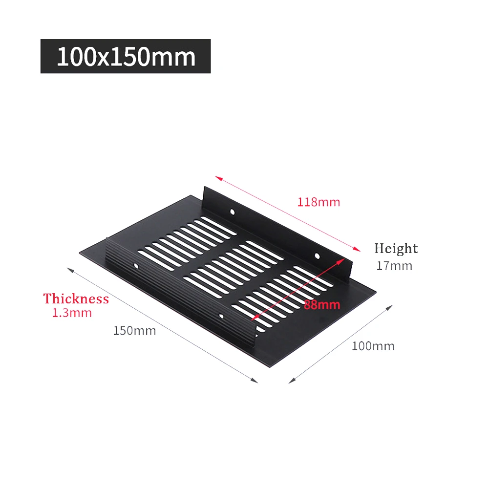 100mm New Air Vent Grille Ventilation Grille 150-400mm Cabinet Replacement Ventilation Cover Parts Ventilation Cover Wardrobe