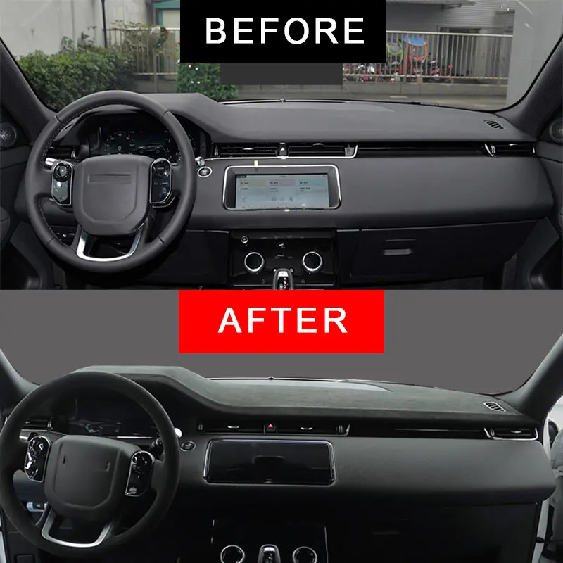 Custom in Alcantara Car Dashboard Top Cover for Land Rover Evoque 2020 Mat Shade Cushion Pad Carpet Interior Accessories Styling