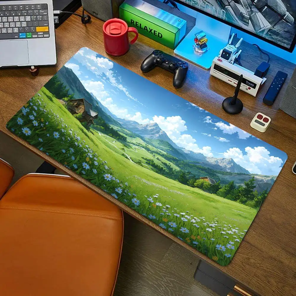 

Rural scenery Mouse Pad Desk Mat Mousepad Large Abstract Mouse Pad Gaming Deskmat With Lockedge Office Non-slip Carpet