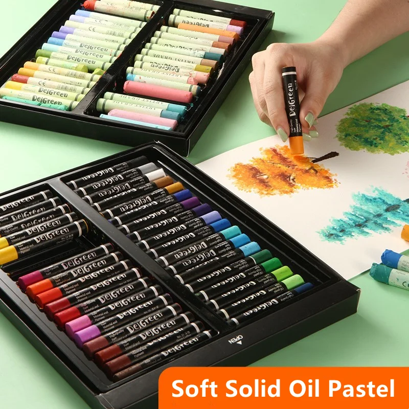 36/48 Colors Soft Oil Pastel/Crayon for Painting/Overlay/Scratching Painting Graffiti Crayon Artist Students Drawing Paint Stick