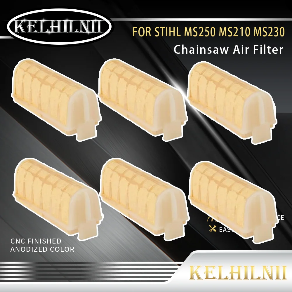 Filtro de ar MS250 para motosserra Stihl 025 MS 250 021 MS210 023 MS230 Repalce 1123 120 1613 Pacote de 1 e 3 e 6 e 12