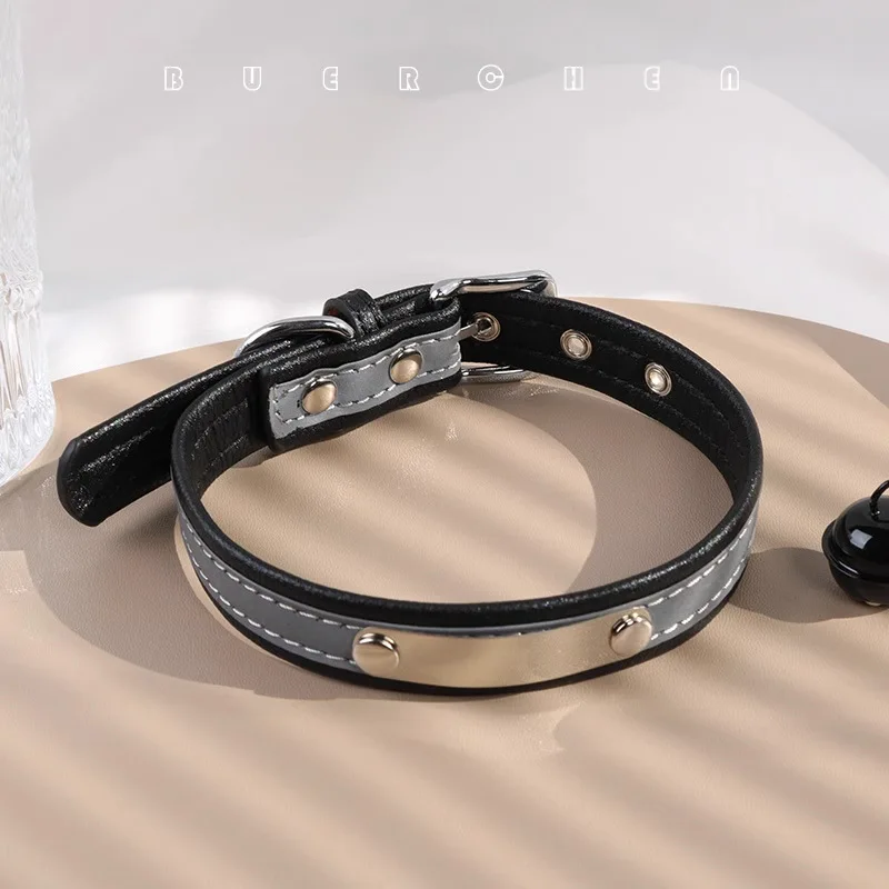 Spersonalizowana obroża dla psa z grawerowaniem, skórzana obroża PU z darmowym grawerowaniem, identyfikator z imieniem dla małych, średnich i dużych psów.