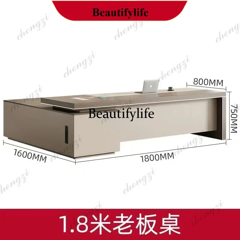 D178 0776 Modern L Shaped Office Desk Standing Organizer Big Executive Luxury Office Desk Drawers Cheap Asthetic Escritorio