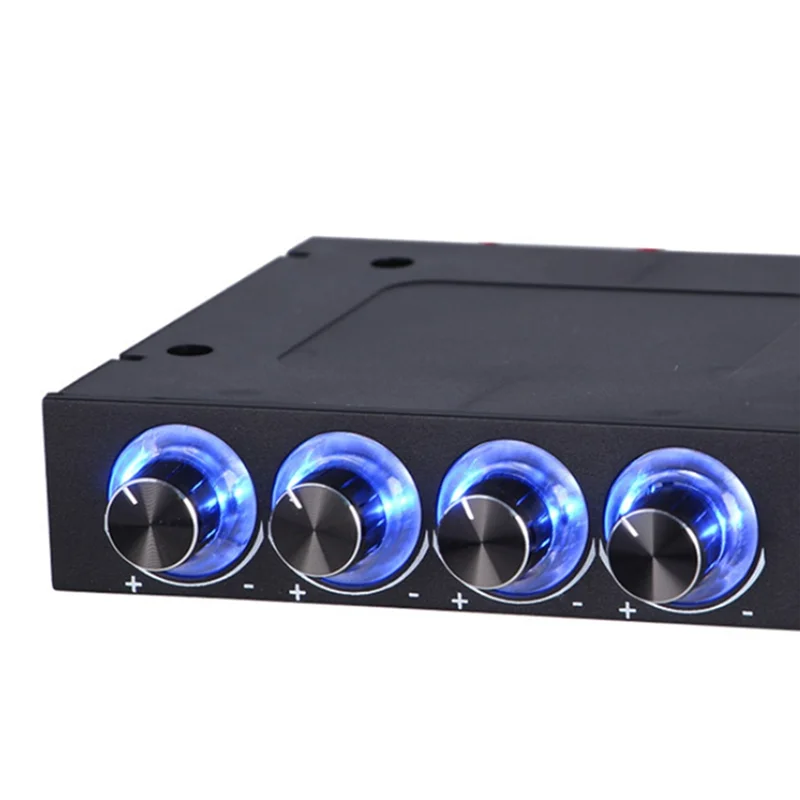 Praktischer Lüftergeschwindigkeitsregler, CPU-Controller, 4-Kanal-Bedienung, geeignet für Computergehäuse, CPU-Grafikkarte