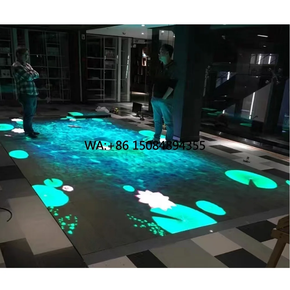 

Full Color P2.5 Interactive Dance Floor LED Screen Indoor Shopping Center 500x1000mm Sheet Metal Iron Screen LED Dance Floor