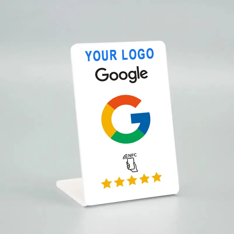 Personalizied Printing NFC Stand Display for Google Review Instagram Facebook Social Media