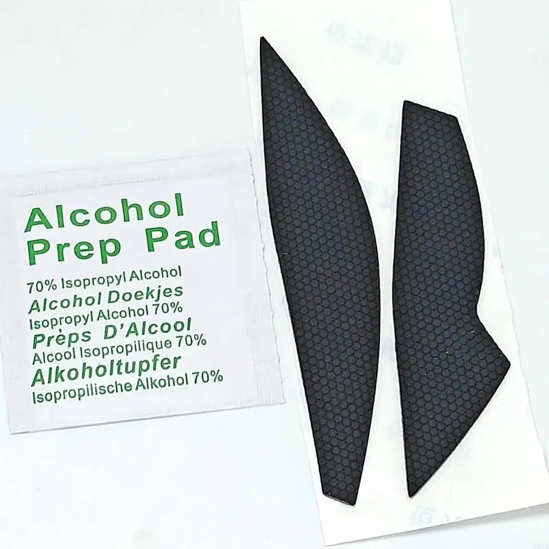 

T3LB Gaming Mouse Grip Tape Sweat Resistant Tape Pads Mouse Side Moisture Wicking Stickers Side Grips 5x5cm