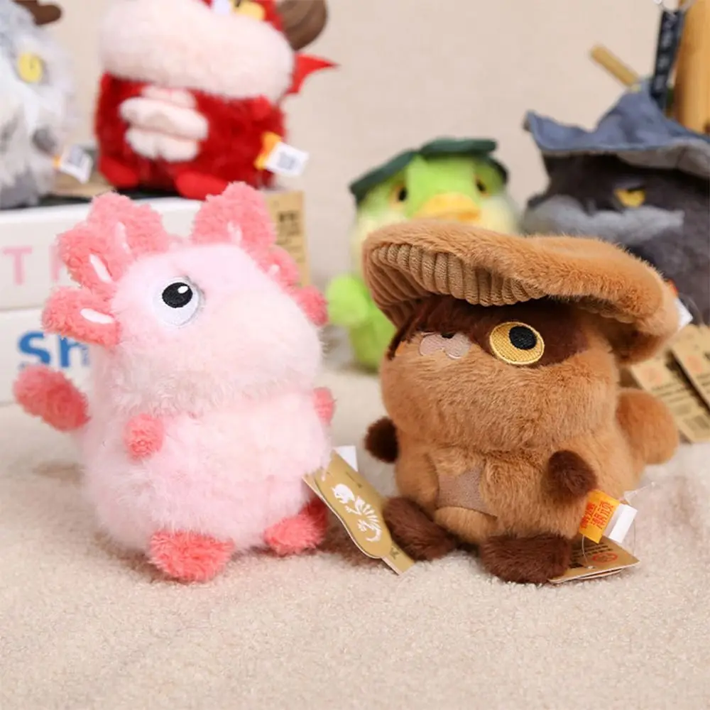 Cartoon Prehistoric Creatures Key Chain Pendant Hairy Keyring Hanging Pendant Soft Mutlicolor Bag Ornament Collection Display
