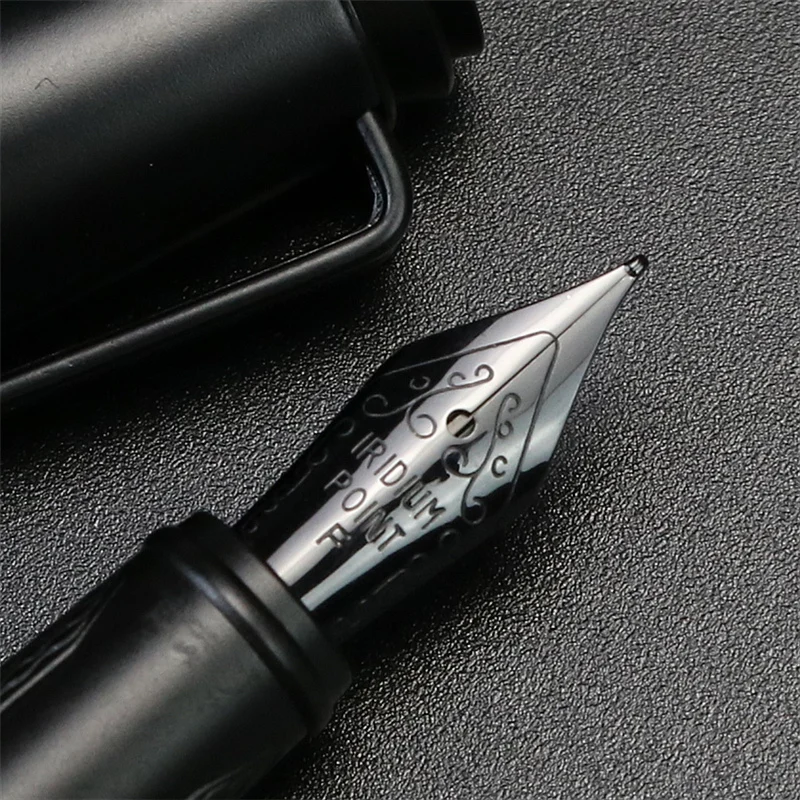 万年筆チップ黒チタン合金ペンチップ湾曲アートf 0.5mmリーフ0.38mm