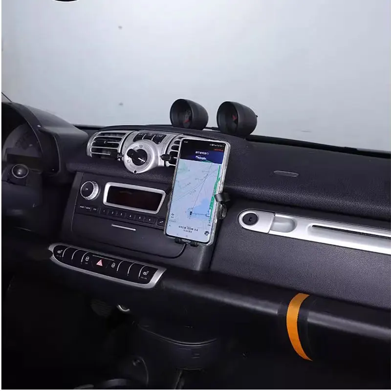 Auto Handschoenenkastje Kant Zwaartekracht Telefoonhouder Gps Navigatie Ondersteuning Beugel Voor Mercedes Smart 451 Fortwo Auto-Accessoires Interieur