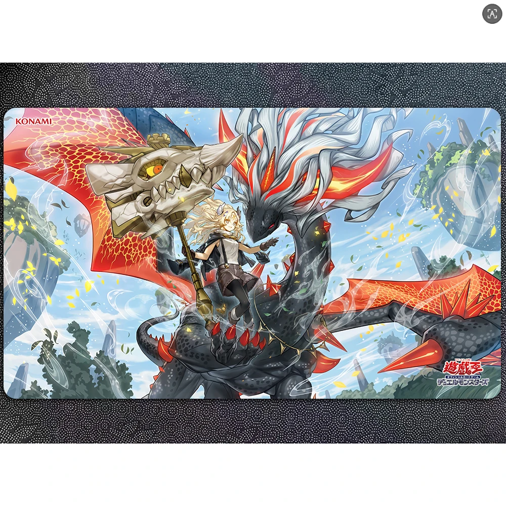 Yugioh Playmat Ecclesia and the Dark Dragon YGO TCG CCG OCG Trading Card Game Mat Yu-Gi-Oh M-51