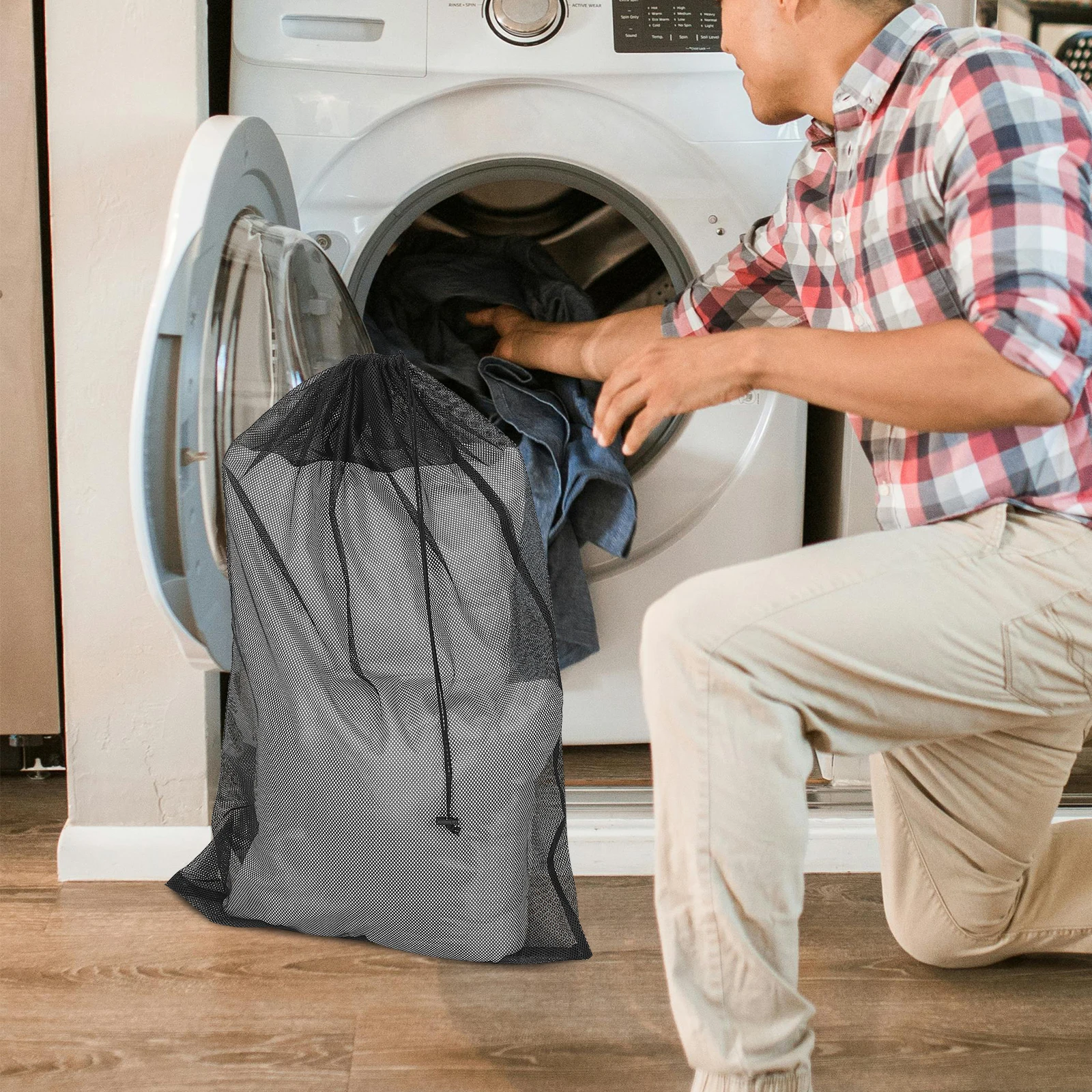 

Large Laundry Bag Foldable Heavy Duty Travel Storage Bag with Straps for Dorm Bedroom Home Gym Lightweight Space Saving