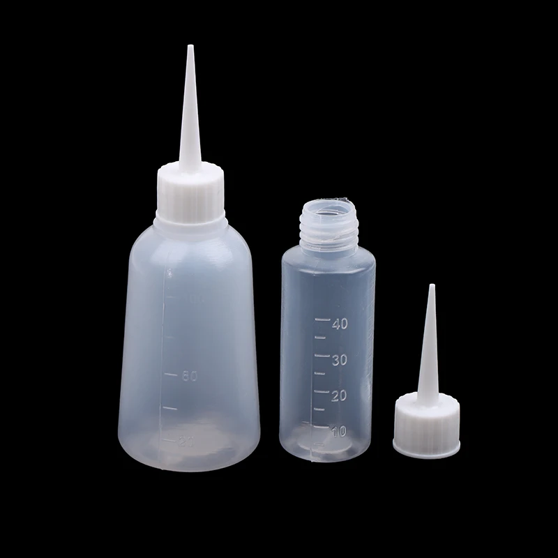 5PCS 40/100ml Plastic Clear Tip Applicator Bottle Squeeze Bottle Suitable For Crafts Art Glue Multi Purpose Refillable Empty