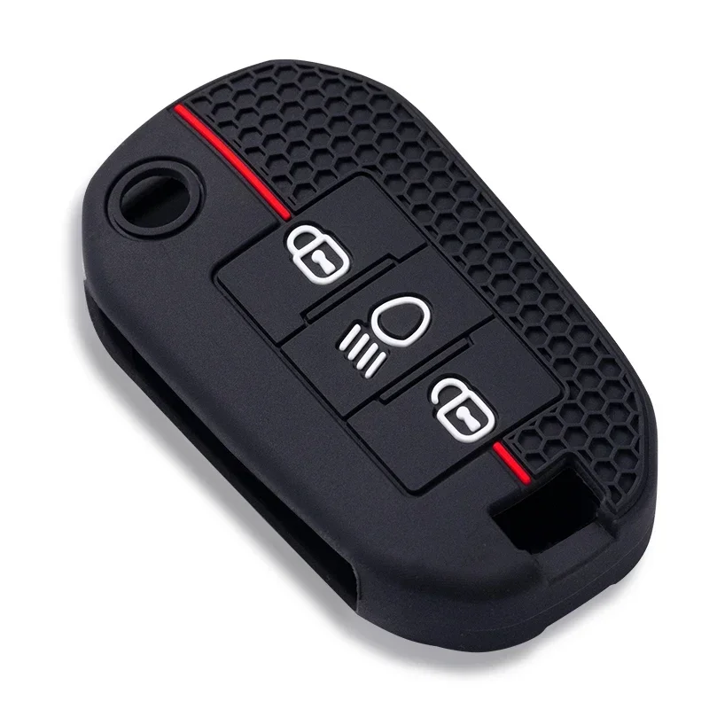 Silicone Key Cover Car Key Case For Citroen C5 C3 C4 C8 Berlingo For Peugeot Partner Rifter 208 308 508 407 2008 3008 Expert - view 3