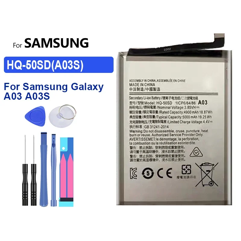 5000mAh Replacement Mobile Phone Batteries HQ-50SD HQ-50S For Samsung Galaxy A03 A03S A02S M02S M025 F02s Portable Battery