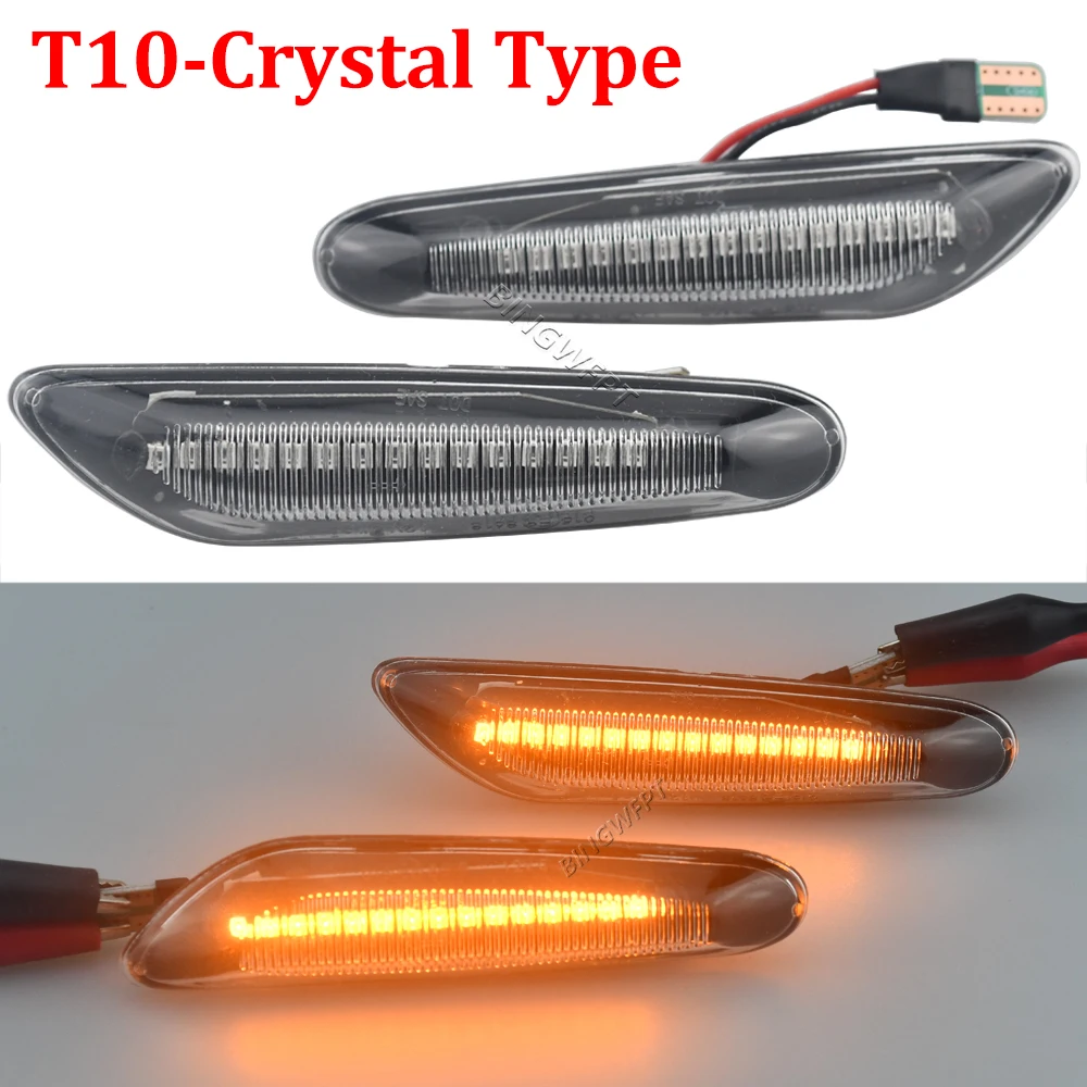 순차 깜박이는 LED 방향 지시등 사이드 마커 라이트, BMW E60 E61 E90 E91 E87 E81 E83 E84 E88 E92 E93 E82 E46, 1 쌍