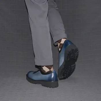 時尚男士牛津增高鞋,真皮圓頭設計,商務辦公休閒正裝運動鞋 10 最佳銷售 男士牛津鞋 - №8