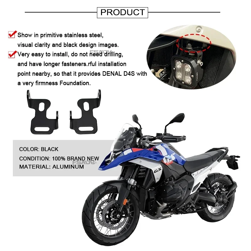 Soportes para Faros Antiniebla de Motocicleta, Soportes para Luces LED Auxiliares para BMW R1300GS R 1300 GS R1300 GS 2024 2025