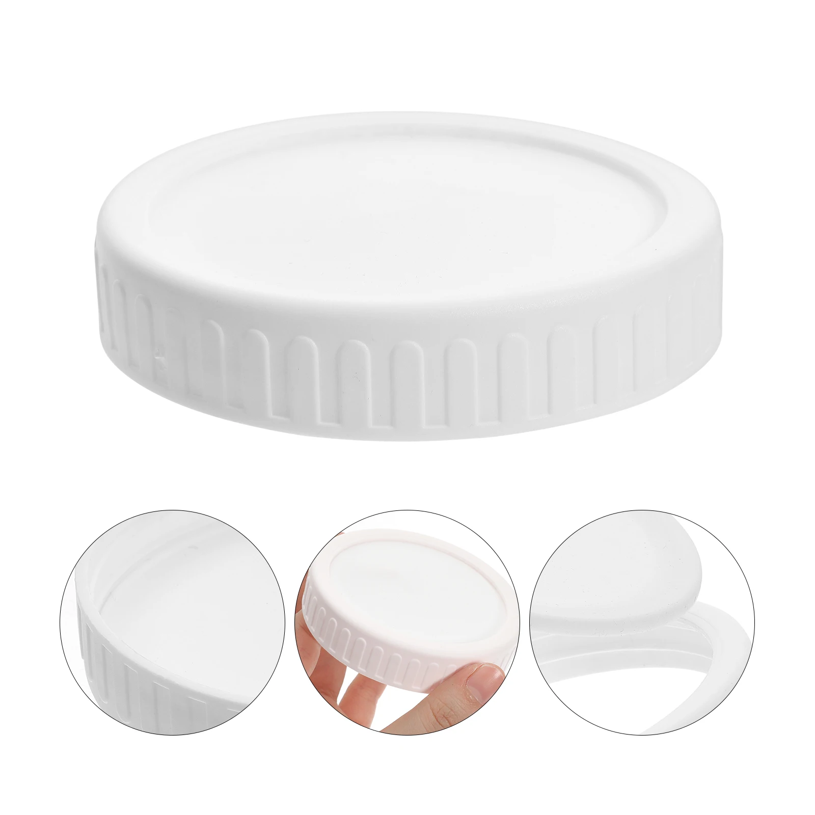 

1 set Jar Lid Wide Mouth Silicone Sealing Ring Covers Bottle Cap Reusable Kitchenware Airtight Jars Cover Fit Cans