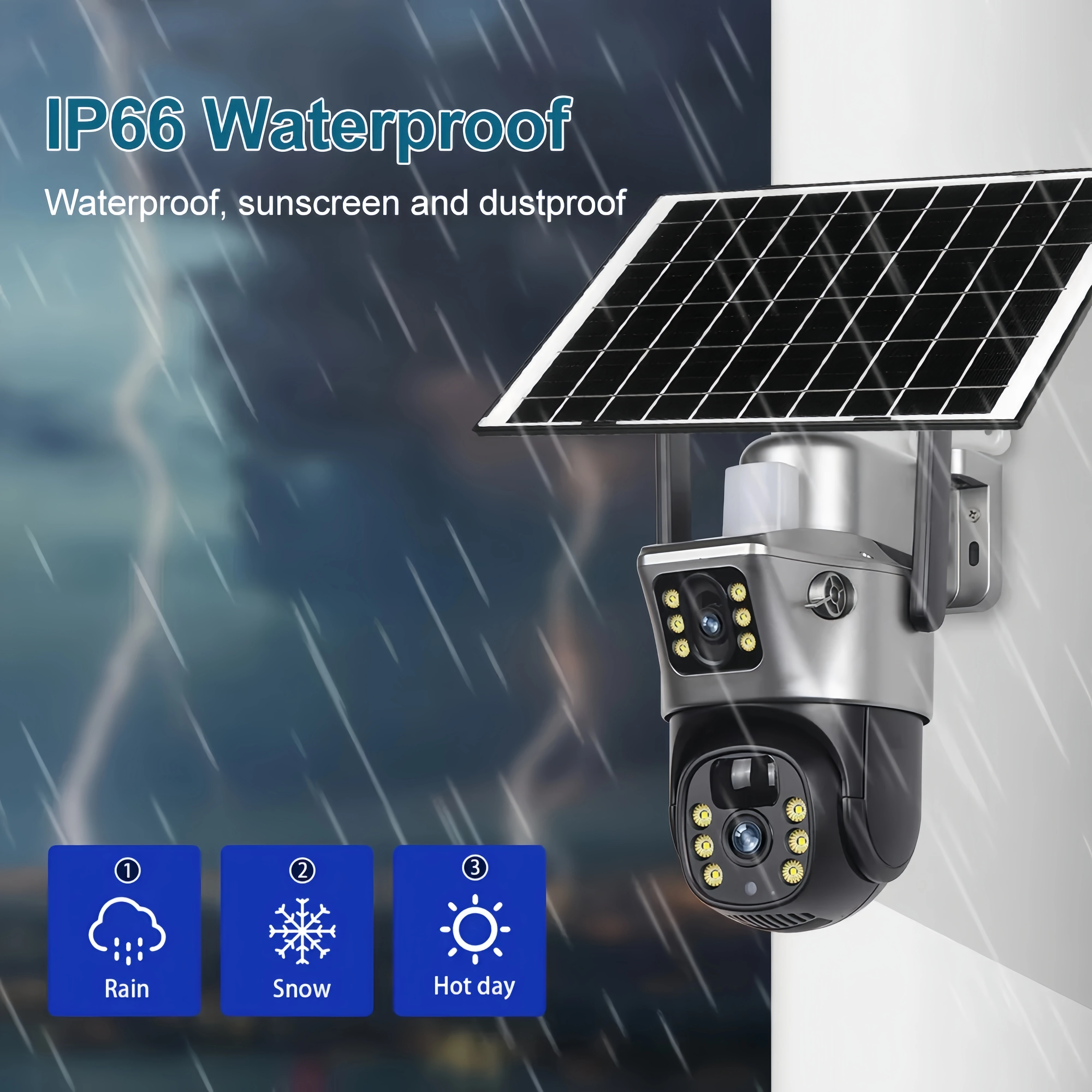 SWVW 4K 8MP Dual Screen Solar Camera Outdoor Wireless 4G/WiFi PTZ Dual Lens Security Protection Auto Tracking CCTV Cameras