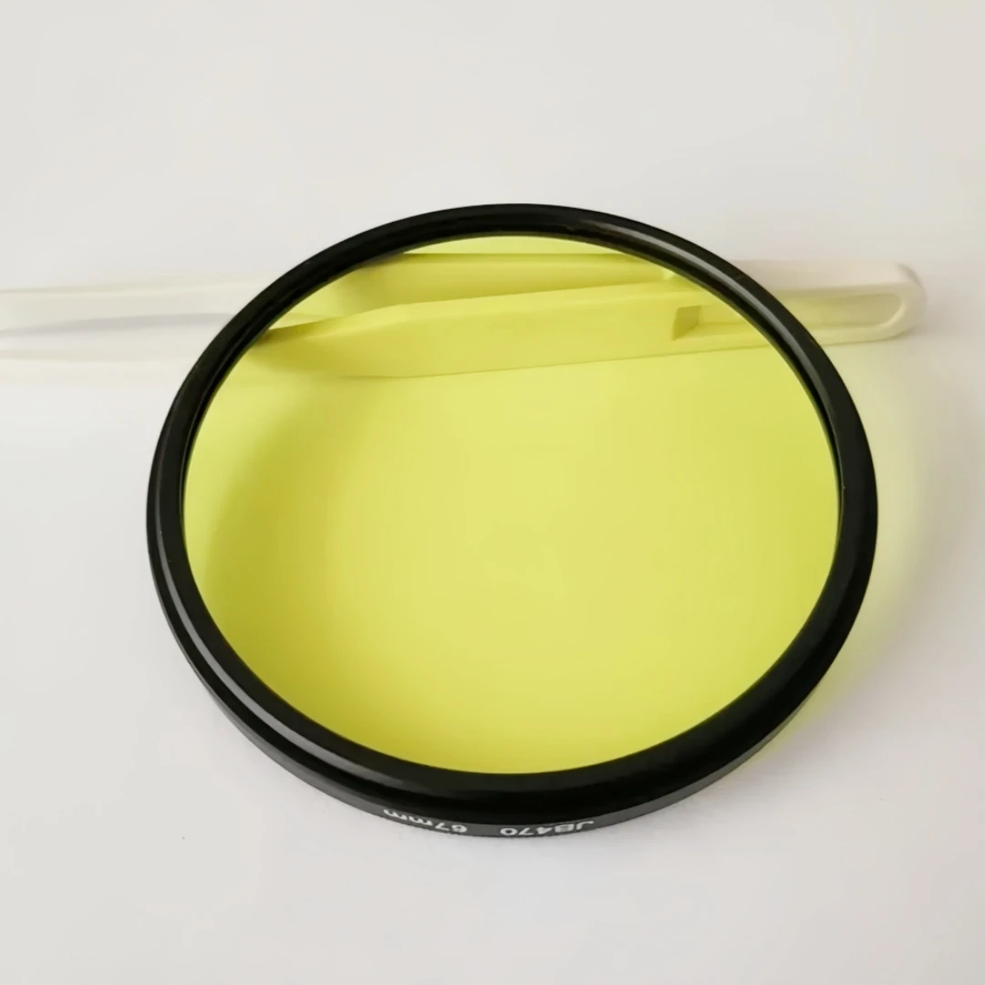Filtre Jaune Longue Passe 470nm, Transmission IR, Lentille en Verre Optique pour Photographie Astronomique Urbaine, Vision Artificielle, Microscope