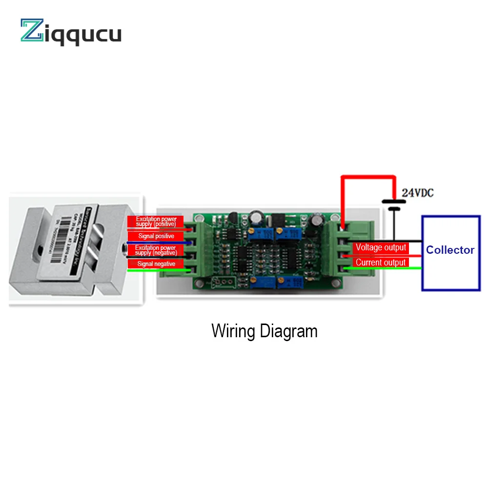 JY-S65 Load Cell Sensor Transmitter Amplifier Module 0-5V 0-10V 4-20 mA Current voltage transmitter DC12-24V Weighing Sensor