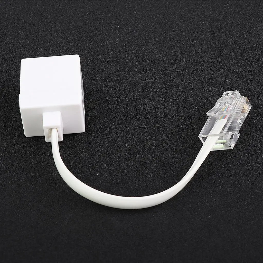 Pure Copper Telephone Extension Cord White RJ11 Cable for Residential Phone Panel Use