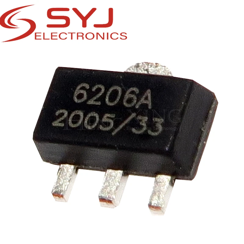 

10 шт. XC6206P332PR шелкография: 6206A SOT-89