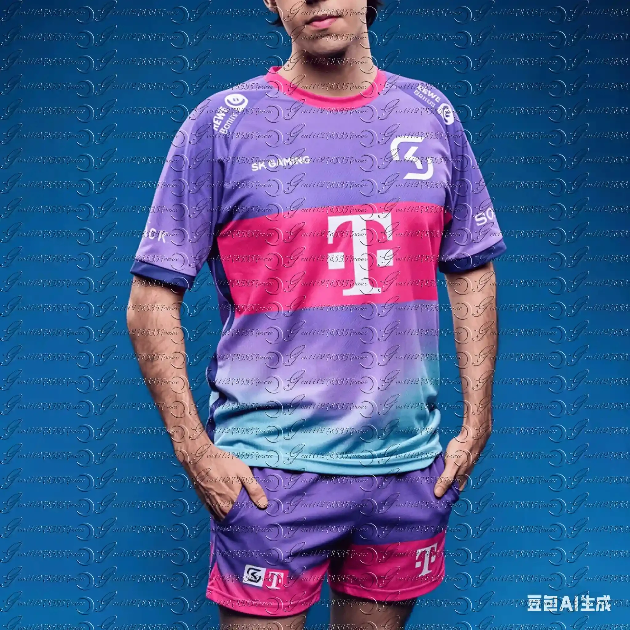 

The New 2026 SK Games E-sports Team Sweatshirt Suit for Men and Women's Summer Casual Short Sleeve Is Suitable for Game Lovers