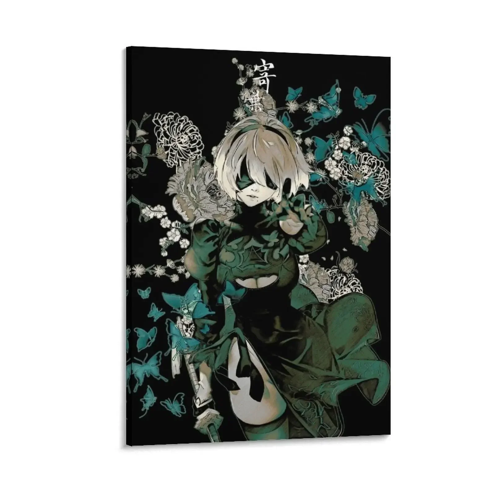 

Butterflies and garden Canvas Painting Paintings on the wall room decoration accessories modern home decoration anime room decor