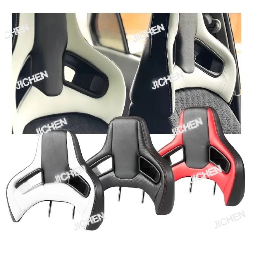 Plug and Play PU Leather Car Seat Headrest Cold Foam with Racing Style
