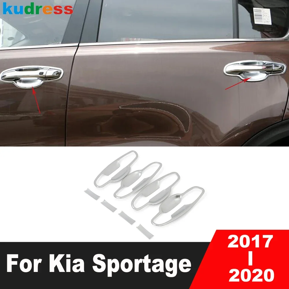 

Для KIA Sportage 2017 2018 2019 2020: хромированные накладки на ручки дверей, защитные рамки, аксессуары