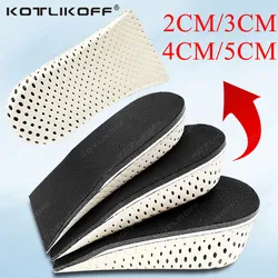 1 Pair For Women Men Height Increase Insole Half Shoe Insoles Heel Insert Sports Shoes Pad Cushion 2-5 CM Invisible Shoe Lifts
