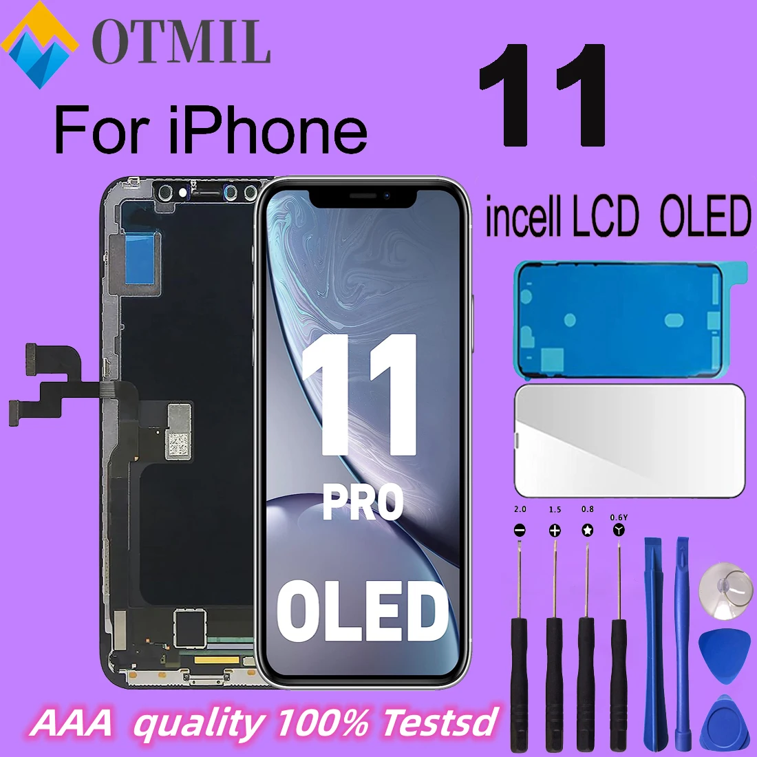 Choice AA+++ Best Choice OLED for iPhone 11 Pro LCD Display Screen With 3D Touch Digitizer Assembly No Dead Pixel Replacement