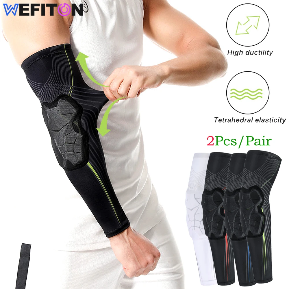 2Pcs Compression Elbow Padded Arm Sleeves for Youth Kids Adults,Shooters Sleeves Elbow Pads Arm Sleeves Protection for Football