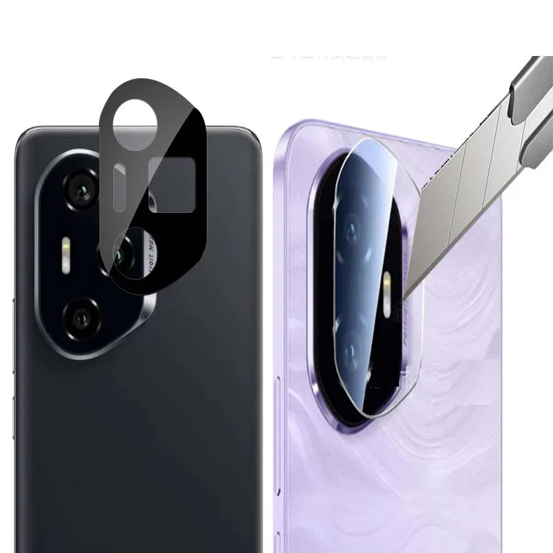 

for Honor 300 Pro Ultra Lens Protector Tempered Glass Anti Broken Transparent Glass Back Camera Film Cap Black Coverage