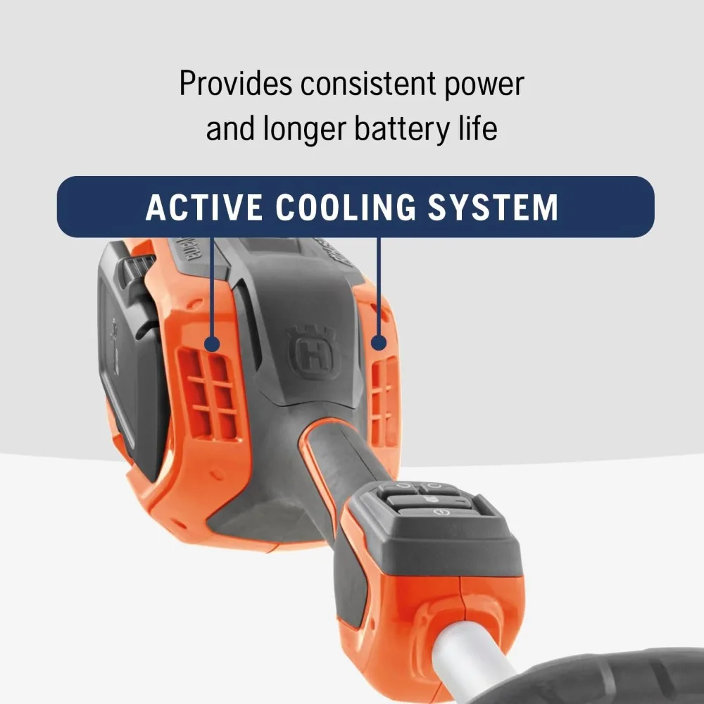 ماكينة تشذيب الخيوط الكهربائية اللاسلكية مقاس 16 بوصة مع استبدال سريع، أداة آكل الأعشاب فقط، ماكينة تشذيب الأعشاب التي تعمل بالبطارية تدوم طويلاً