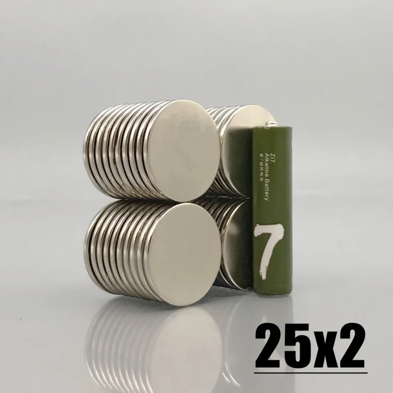 25x2mm Magnet 2-200pcs 25*2mm Magnet Accessory N35 NdfeB Neodymium Permanent Magnetic Imanes Magnet Fridge Magnets
