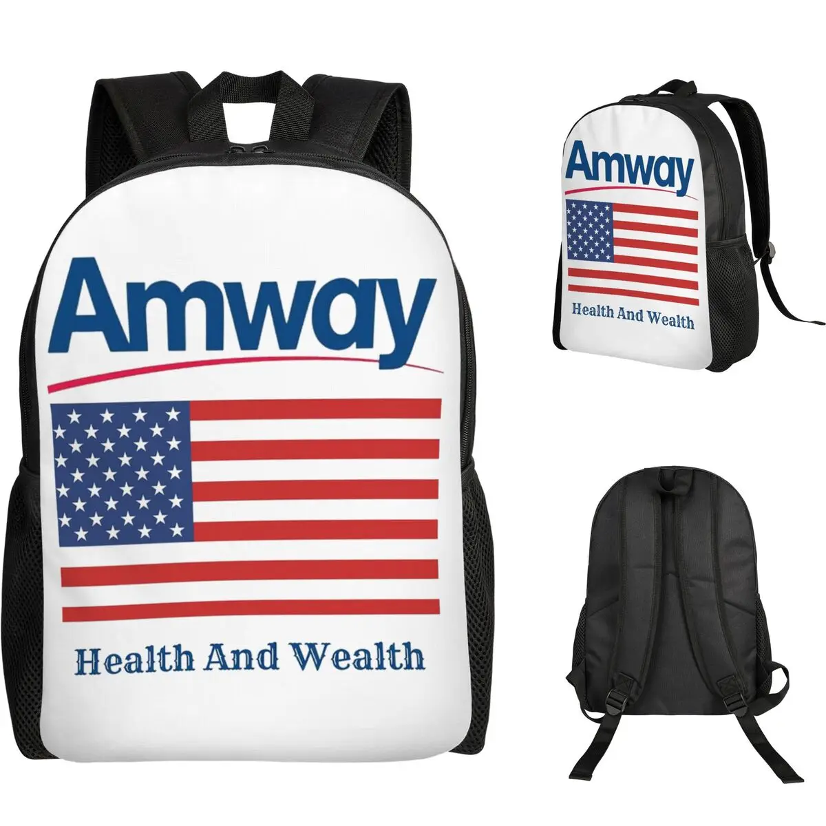 

Amway T-Shirts USA Student Backpack School Bag Hiking Travel Daypack for Men Women Fashion Bookbag Shoulder Bags