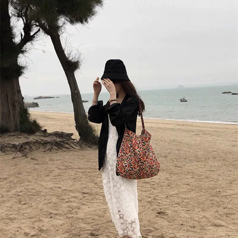 سوبر النار زهرة حقيبة للفتيات ، النسخة الكورية ، البرية ، رقيقة ، واحدة ، Crossbody ، حقائب الكتف ، الصيف