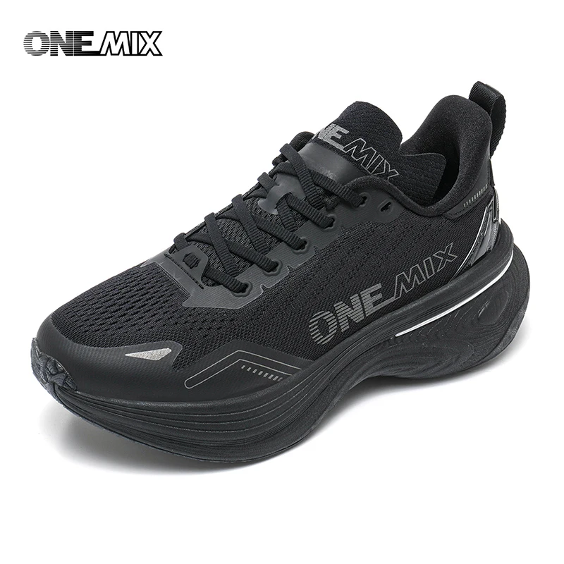ONEMIX Men Bumper Max Cushion Running Shoes Lightweight Road Sneakers Shock Absorb Jogging Training Fitness Sports Shoes