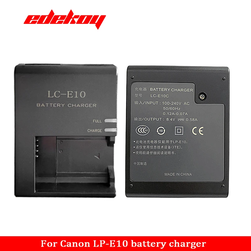 LC-E10/E LC-E10C BATTERY CHARGER For Canon LP-E10 EOS 1100D 4000D 3000D 1200D 1300D 1500D kiss X50 Rebel T3 EU Standard Plug